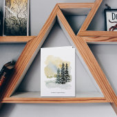 魔法に満ちた冬の森　水彩画 シーズンカード