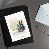 魔法に満ちた冬の森　水彩画 シーズンカード