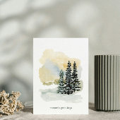 魔法に満ちた冬の森　水彩画 シーズンカード