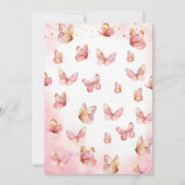 魔法に満ちた出会い バタフライガール ベイビーシャワー 招待状 (裏面)