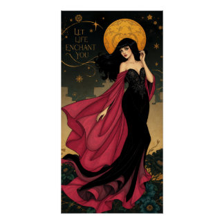 魔法に満ちた夜の天体魔女 ポスター