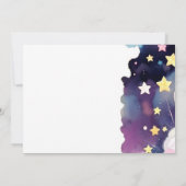 魔法に満ちた天上の夜のベビーシャワー 招待状 (裏面)