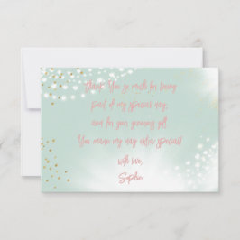 魔法に満ちた妖精のブランコの子供の誕生日 サンキューカード