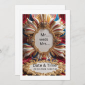 魔法に満ちた王室ウェディングへのご招待 招待状 (正面/裏面)