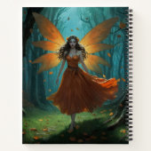魔法に満ちた秋の妖精 感謝祭のファンタジーアート ノートブック (裏面)