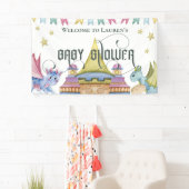 魔法のおとぎ話ドラゴンベビーシャワー 横断幕 (インサイチュ)