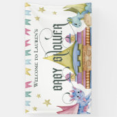 魔法のおとぎ話ドラゴンベビーシャワー 横断幕 (縦)