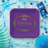 魔法のおとぎ話ファンタジー パーソナライズされた ペーパープレート (パーティー)