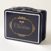 魔法のおとぎ話ファンタジー パーソナライズされた メタルランチボックス (正面)