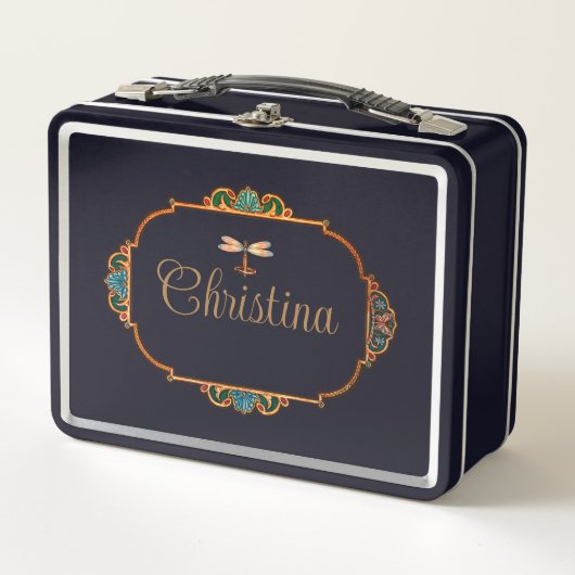 魔法のおとぎ話ファンタジー パーソナライズされた メタルランチボックス (正面)