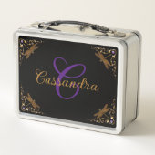 魔法のおとぎ話ファンタジー パーソナライズされた メタルランチボックス (裏面)