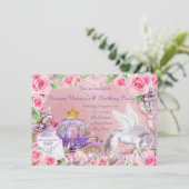 魔法のおとぎ話プリンセス誕生日パーティー 招待状 (スタンド正面)