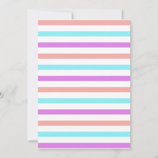 魔法のおとぎ話、ユニコーン、テーマ誕生日パーティー 招待状 (裏面)