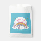 魔法のおもしろい女の子ユニコーン誕生日パーティーありがとう フェイバーバッグ (正面)