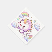 魔法のおもしろい恐竜の赤ちゃんシャワー スタンダードカクテルナプキン (角)