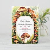 魔法のお洒落キノコの赤ちゃんシャワー 招待状 (スタンド正面)