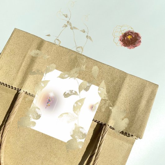 魔法のお祝いママのバースデースクエアのシール スクエアシール