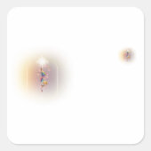 魔法のお祝いママのバースデースクエアのシール スクエアシール (正面)