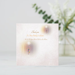 魔法のお祝いママの誕生日の招待状 サンキューカード