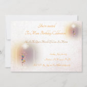 魔法のお祝いママの誕生日の招待状 招待状 (正面)