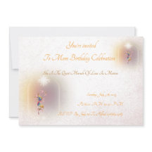 魔法のお祝いママの誕生日の招待状