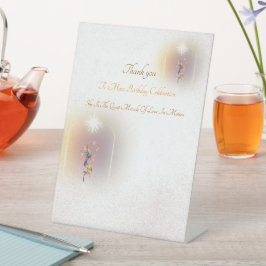 魔法のお祝いママの誕生日ペデスタルサイン 台座サイン