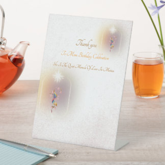 魔法のお祝いママの誕生日ペデスタルサイン 台座サイン