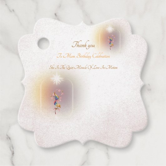 魔法のお祝いママの誕生日メッセージカード フェイバータグ (正面)