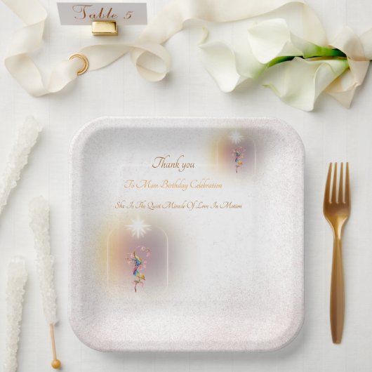 魔法のお祝いママの誕生日紙プレート ペーパープレート (ウェディング)