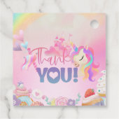 魔法のお祝いユニコーンキャンディランド フェイバータグ (裏面)