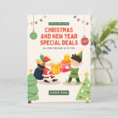 "魔法のお祝い：クリスマス招待状カード 招待状 (スタンド正面)