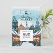 "魔法のお祝い：クリスマス招待状カード 招待状 (スタンド正面)