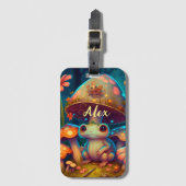 魔法のかわいいカエル ラゲッジタグ (正面縦)