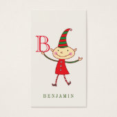 魔法のかわいいクリスマス小妖精や小人ホリデーDIYギフトラベル (正面)