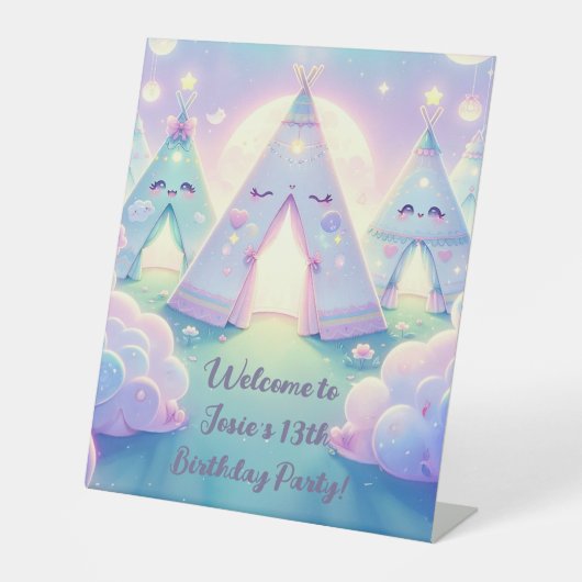 魔法のかわいいスリープバースデーパーティー 台座サイン (正面)