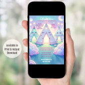 魔法のかわいいスリープバースデーパーティー 招待状