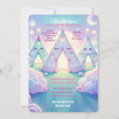 魔法のかわいいスリープバースデーパーティー 招待状 (正面)