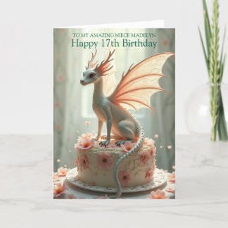 魔法のかわいいドラゴン姪の誕生日おめでとう カード