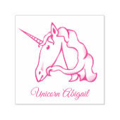 魔法のかわいいモノグラムAカスタムユニコーンアビゲイル セルフインキングスタンプ (デザイン)