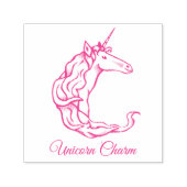 魔法のかわいいモノグラムCユニコーンチャームまたはテキスト セルフインキングスタンプ (デザイン)