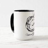 魔法のかわいいモノグラムGのユニコーンの優美かあなたの文字 マグカップ (正面左)