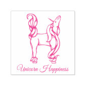 魔法のかわいいモノグラムHカスタムユニコーンハピネス セルフインキングスタンプ (デザイン)