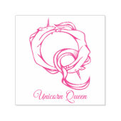 魔法のかわいいモノグラムQカスタムユニコーンクイーン セルフインキングスタンプ (デザイン)