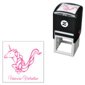 魔法のかわいいモノグラムVカスタムユニコーンバレンタイン セルフインキングスタンプ (インサイチュ)