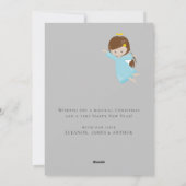 魔法のかわいい出生スタークリスマス シーズンカード (裏面)