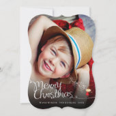 魔法のかわいい漫画小妖精や小人メリークリスマスおもしろい写真 シーズンカード (正面)