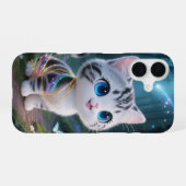 魔法のかわいい猫のスマホケース iPhone 16ケース (裏面横)