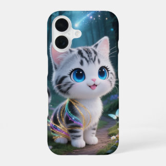 魔法のかわいい猫のスマホケース iPhone 16ケース