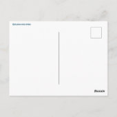 魔法のきのこに乗った空想のカタツムリ オーダーメイド誕生日カード ポストカード (裏面)