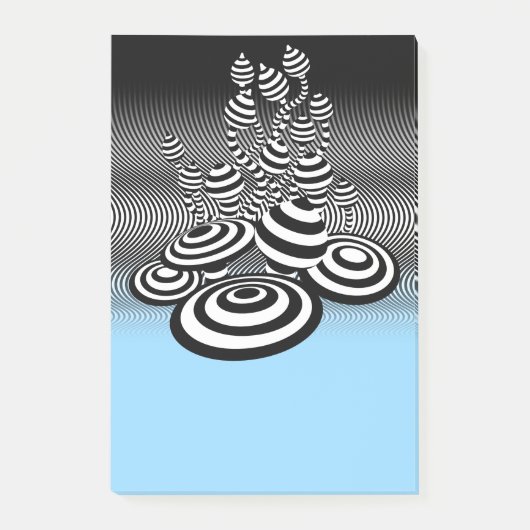 魔法のきのこの青はブロックポスト・イットの衰退します ポストイット (正面)